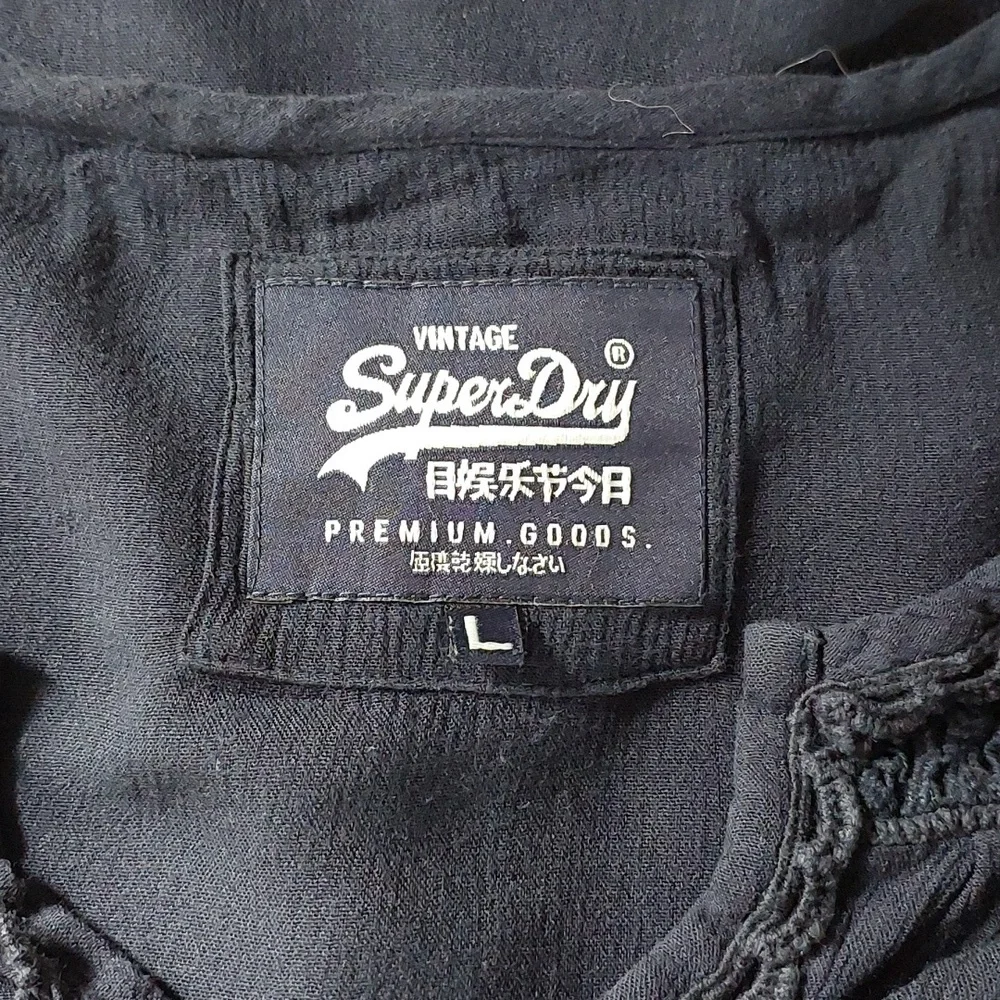 LAST CHANCE:  Superdry navy eyelet lace blouse. - Picture 7 of 9